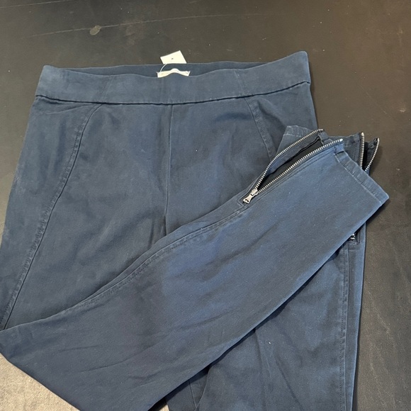 Lou & Grey Pants - Navy Blue Pants with Zipper Detail